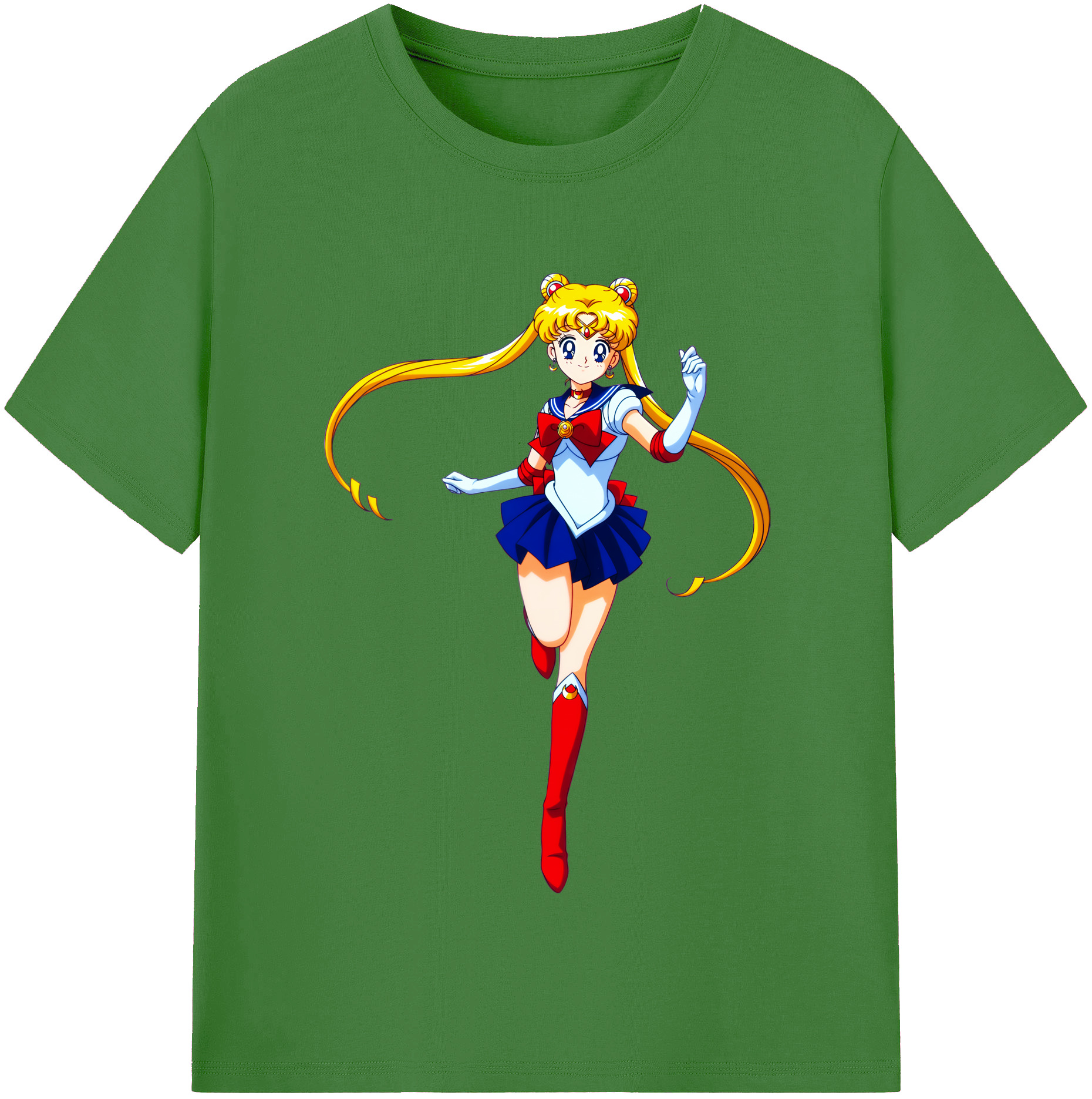 （画像用） 美少女戦士セーラームーン 月野 うさぎ つきの うさぎ Sailor Moon Tsukino Usagi レディースカジュアルプリントTシャツ（綿100％）